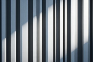 Abstract Minimalist Vertical Pattern of Light and Shadow on Modern Facade