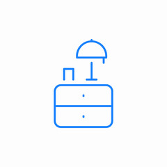Obraz premium nightstand drawer icon sign vector