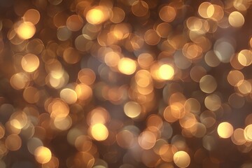 Obraz premium Golden Bokeh Lights Sparkle: Abstract Festive Holiday Magic and Shimmer