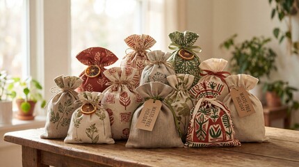 Eco Friendly Reusable Fabric Gift Bags for a Sustainable Holiday Celebration