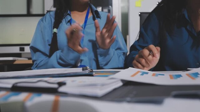 Asian male financial officer or accountant checking investment results Financial budget analysis Planning to summarize results and report to the meeting Audit concept and investment results.
