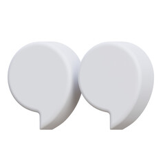 3d quotation mark icon