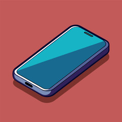 A flat, colorful illustration of a modern smartphone lying diagonally