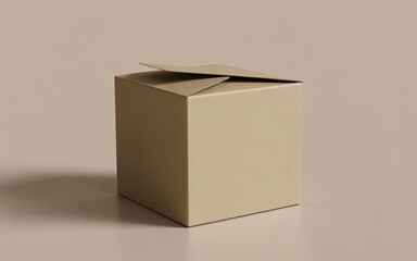 Fototapeta premium Packaging Box Mockup with Soft Studio Lighting and Clean Background
