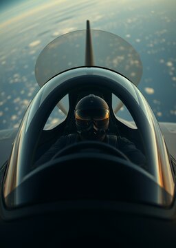 Jet fighter pilot in cockpit view with wingman support cockpit airplane cockpit aircraft flight technology transportation aviation travel jet airline