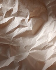 Obraz premium crumpled paper texture overlay, realistic creases, soft shadows