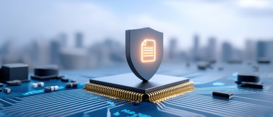 Strong digital data security shield protecting file on chip offering safe defense