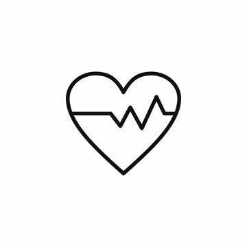 heartbeat cardiac rhythm icon sign vector