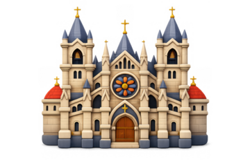 Gothic cathedral icon - elegant architectural design for religious and cultural projects
