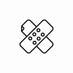 crossed adhesive bandages icon sign vector