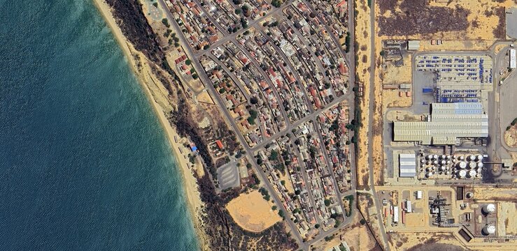 Aerial View of Paraguana Refinery Complex in Falcon, Venezuela - Strategic Oil Infrastructure
