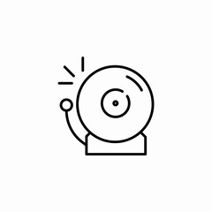 ringing fire alarm icon sign vector