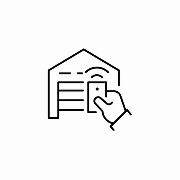 remote control garage icon sign vector