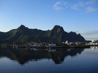 mountain lake in Norway Lofoten
