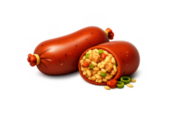 Cajun boudin delight: savory sausage composition for culinary design