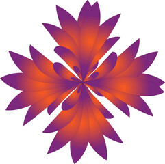 Naklejka premium red and purple flower vector illustration