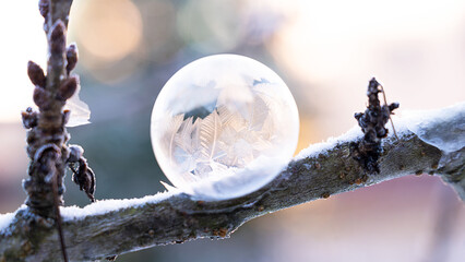 gefrorene Seifenblase