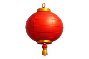 Festive red lantern sphere for holiday celebrations and decorations