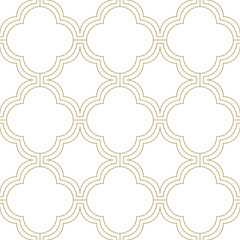 Vector seamless texture. Modern geometric background with shaped tiles.