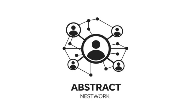 Abstract Network Connection Diagram Illustration.