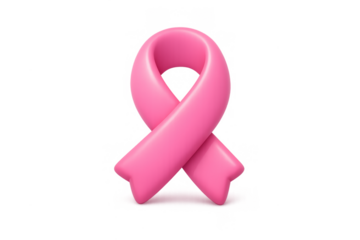 Breast cancer awareness pink ribbon design for educational campaigns and posters