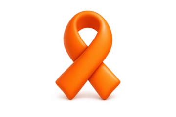 Leukemia awareness ribbon design for health campaigns and educational materials