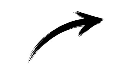 Obraz premium Black Grunge Arrow Pointing Up and to the Right, symbolizing direction and progress