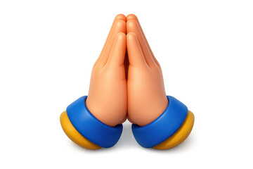 Praying hands icon for spiritual and religious design projects