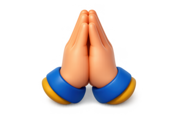 Praying hands icon for spiritual and religious design projects