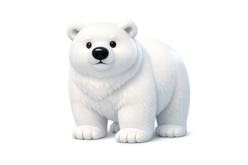 Fototapeta premium Majestic polar bear illustration for wildlife awareness and educational design