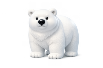 Majestic polar bear illustration for wildlife awareness and educational design