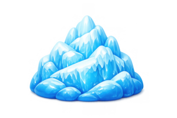 Glacier ice icon design for winter themes and digital interfaces
