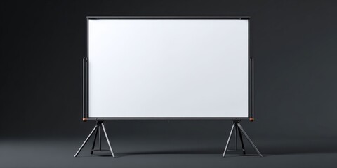 Blank Projector Screen or Presentation Board Mockup on Transparent Background