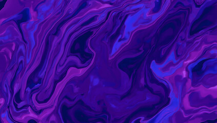 Purple Fluid Marble Abstract Texture with Deep Color Waves and Artistic Motion

