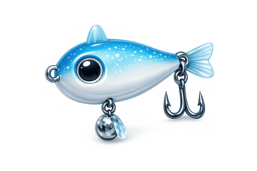 Arctic ice fishing lure illustration for winter fishing enthusiasts and gear designers