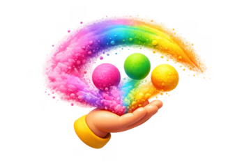 Joyful color explosion design for vibrant creative projects