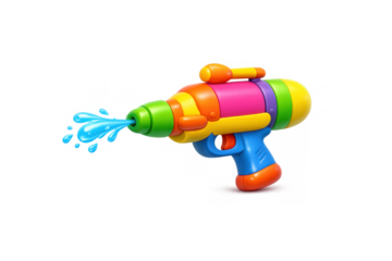 Colorful water gun illustration for holi festival celebration design