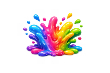 Vibrant colorful water splash illustration for creative design and decoration