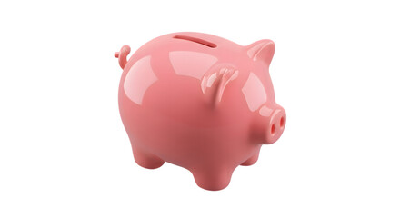 Obraz premium Pink Piggy Bank Savings Money Coin Jar Ceramic Adorable Cute isolated on transparent background