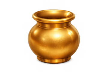 Brass lota icon - simple design for traditional decor or cultural themes