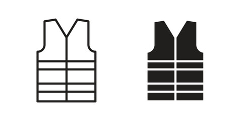 Vest jacket icons with different styles. Vector logo illustration simple design. © Creatives