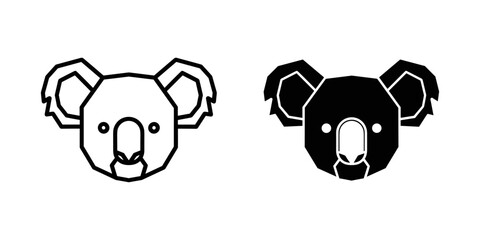 Minimalist koala faces © ICON  WAREHOUSE