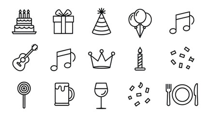 Birthday Event Symbol Collection
