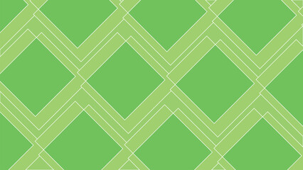 A seamless green geometric pattern with abstract shapes designed for vintage style wallpaper and fabric