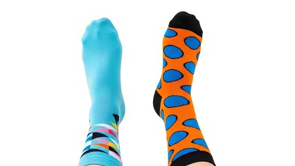 Vibrant socks with unique patterns on display