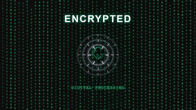 Encrypted Data Protection Digital Security Concept.