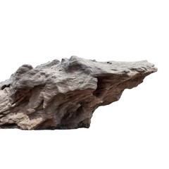 Fototapeta premium Large weathered rock formation isolated on a transparent background