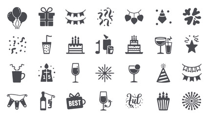 Birthday and Celebration Elements Set