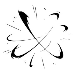 周囲に広がるエフェクトのイラスト素材_シルエット