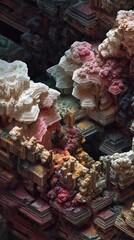 Abstract depiction of artificial neural layers processing data, creating innovative outputs in a futuristic digital environment.